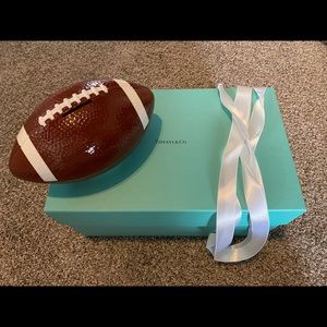 Tiffany & Co. football piggy bank with box